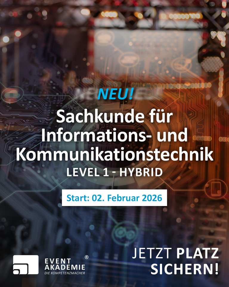 Orange und blaue Farbe mit Technik und Schrift